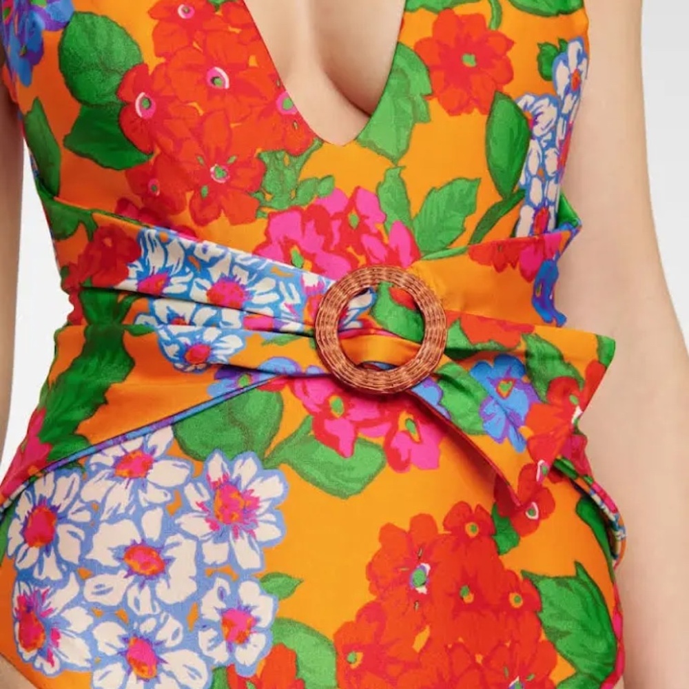 Zimmermann Riders Floral One Piece Swimsuit Size Medium